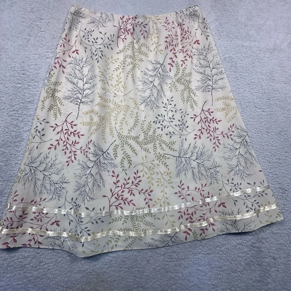 Vintage Y2K 90s Tailor B. Moss Pencil Skirt Women 8 Cream Background Made in USA